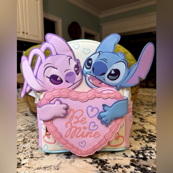 NWT Loungefly Stitch & Angel Be Mine Mini Backpack main image 4